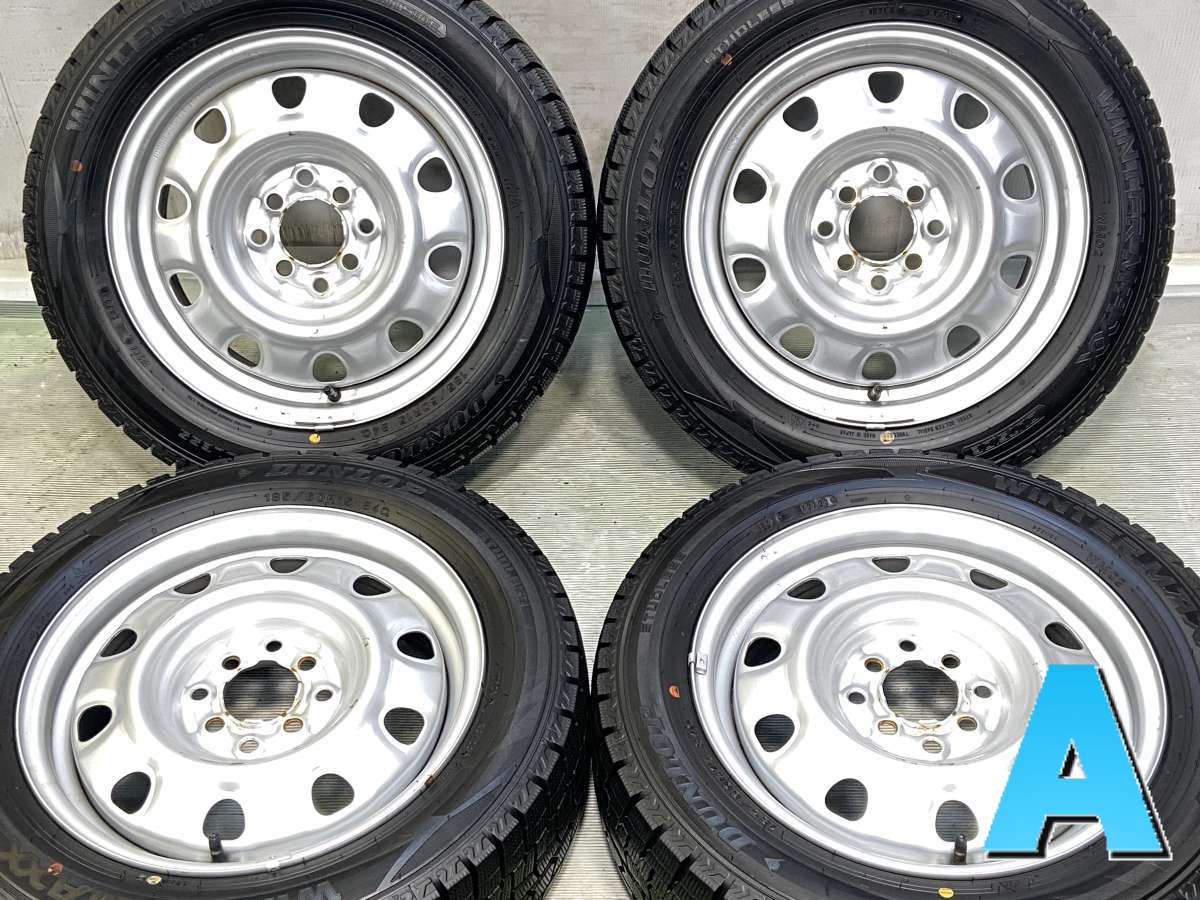 185/60R15 ダンロップ ウィンターマックス WM02 　 TOPY V13 15x5.5 100/114.3-4穴 中古タイヤ スタッドレスタイヤ ホイールセット 4本セット