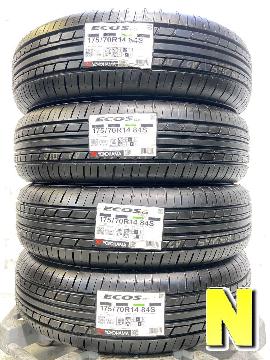 175/70R14 ヨコハマ エコス ES31 中古タイヤ サマータイヤ 4本セット