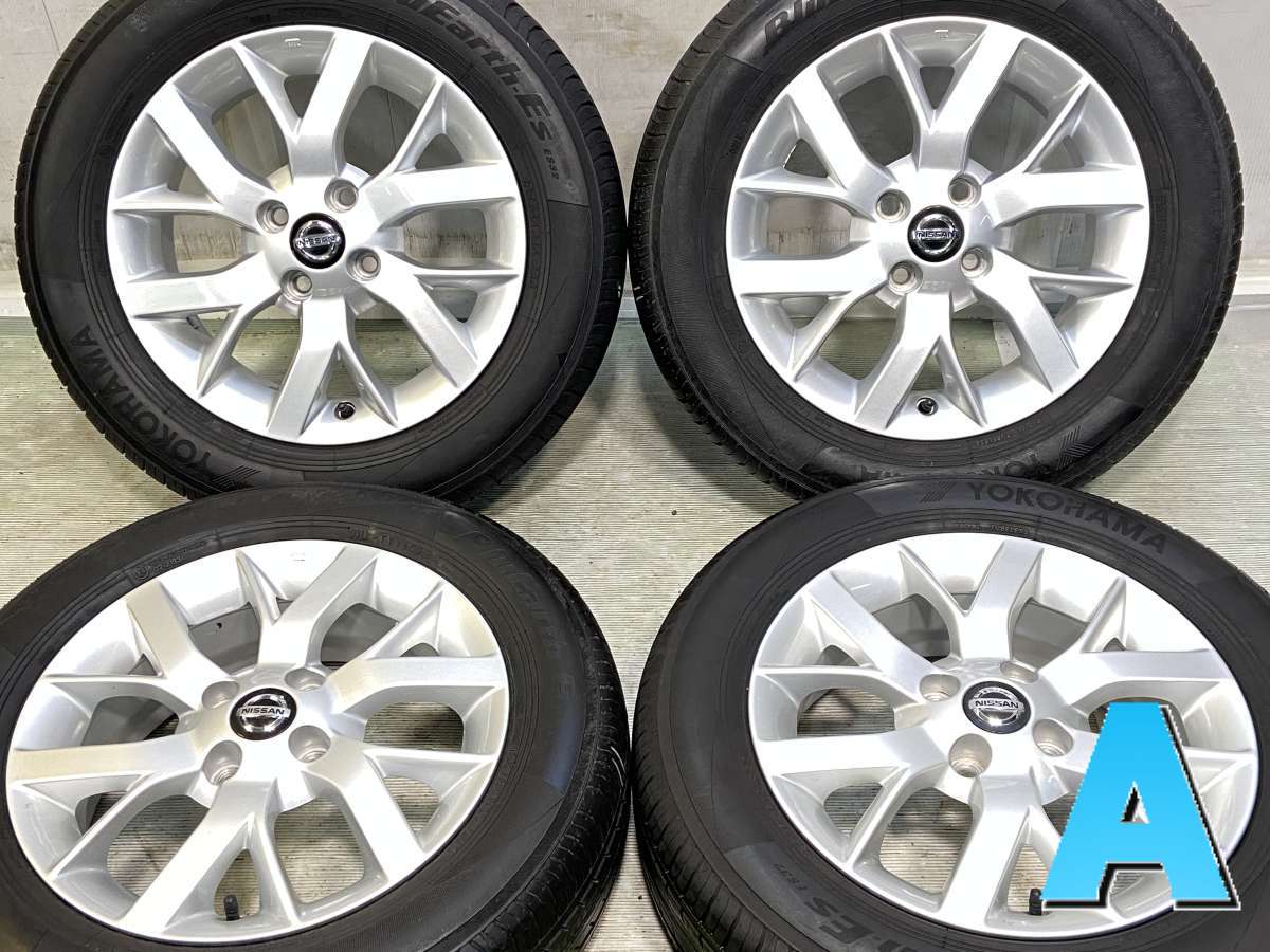 185/65R15 ヨコハマ ブルーアース-Es ES32 日産純正 15x5.5 40 100-4穴 中古タイヤ サマータイヤ ホイールセット 4本セット