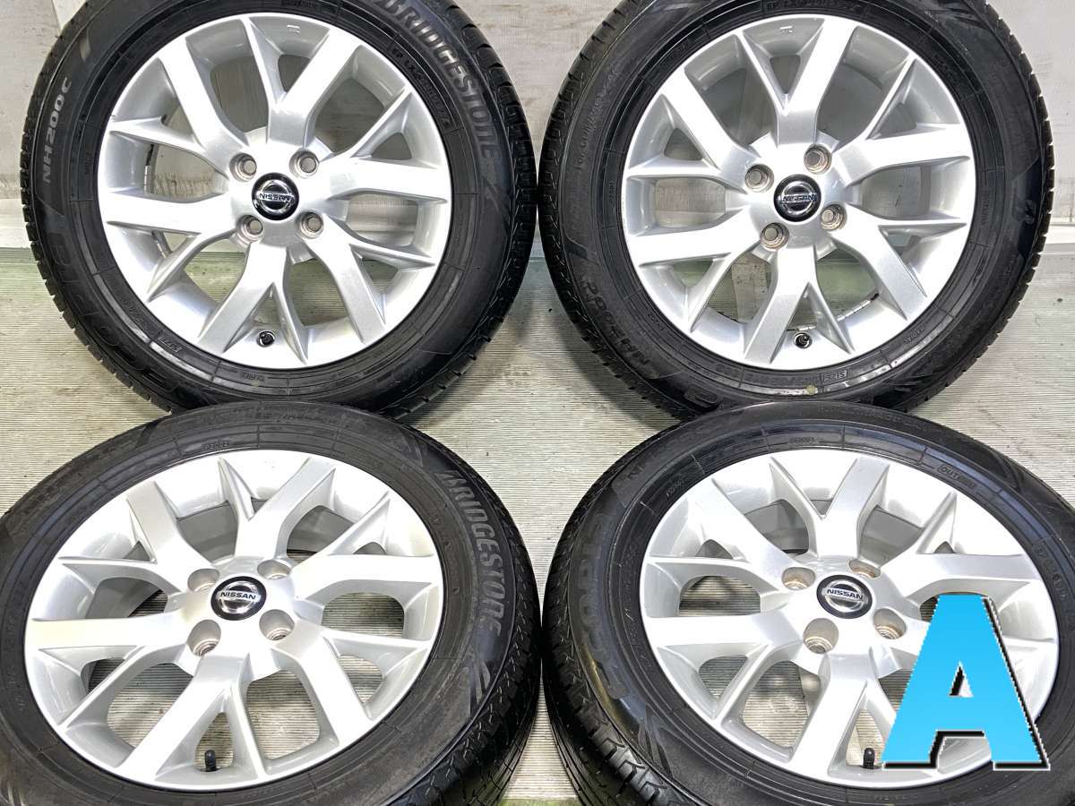 185/65R15 ブリヂストン エコピア NH200C 日産純正 15x5.5 40 100-4穴 中古タイヤ サマータイヤ ホイールセット 4本セット