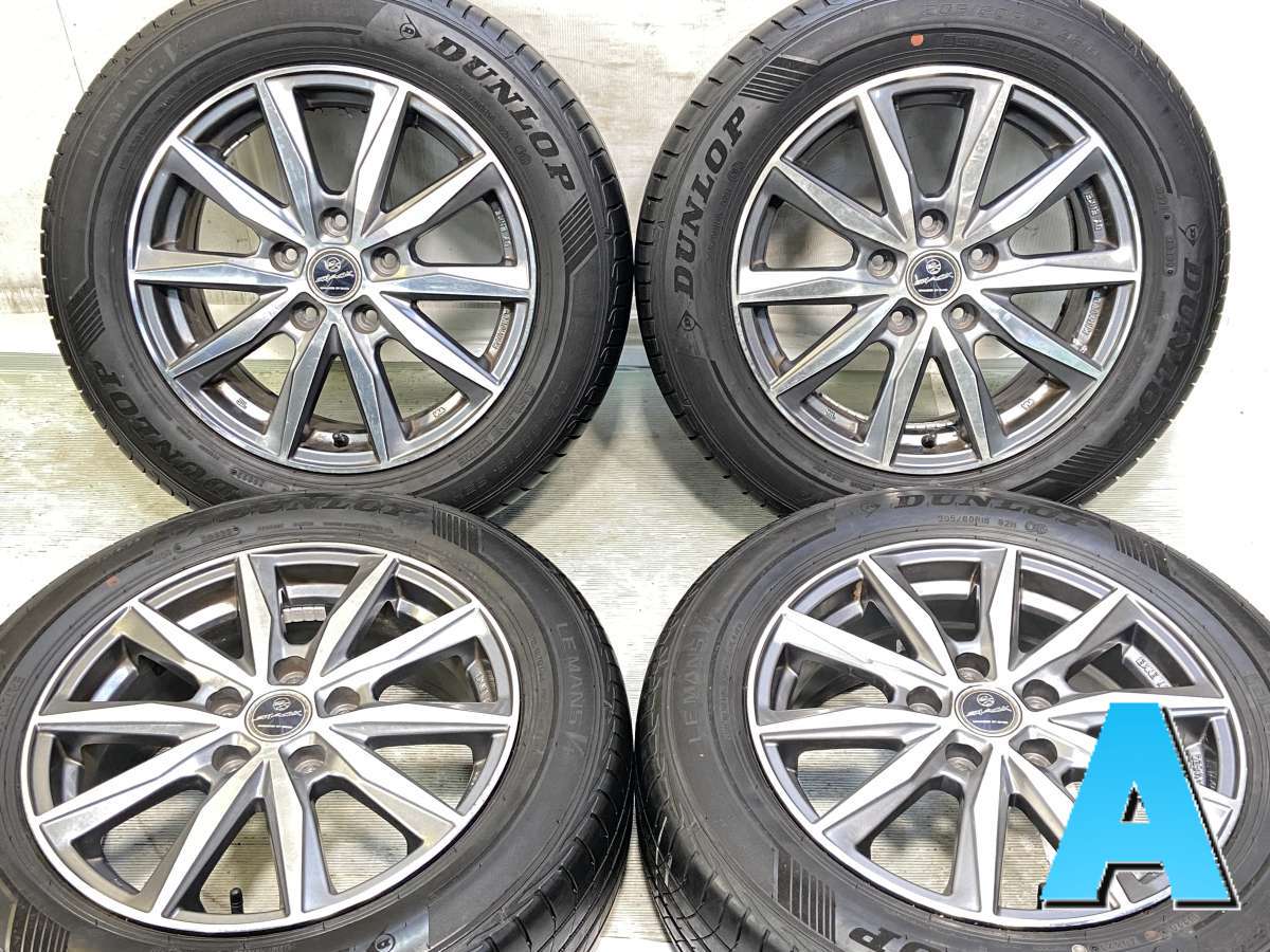 205/60R16 ダンロップ ルマン5+ ENKEI SMACK 16x6.5 53 114.3-5穴 中古タイヤ サマータイヤ ホイールセット 4本セット