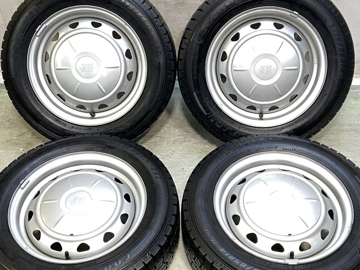 175/65R14 グッドイヤー アイスナビ 7 　 JECT　VK 14x5.5 40 100/114.3-4穴 中古タイヤ スタッドレスタイヤ ホイールセット 4本セット