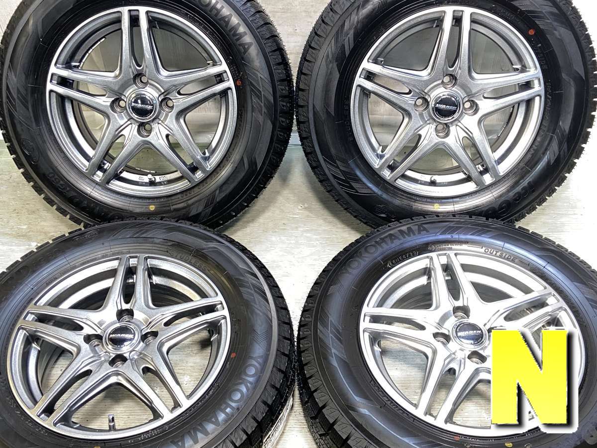 185/70R14 ヨコハマ アイスガード iG60 　 WAREN 14x5.5 38 100-4穴 中古タイヤ スタッドレスタイヤ ホイールセット 4本セット