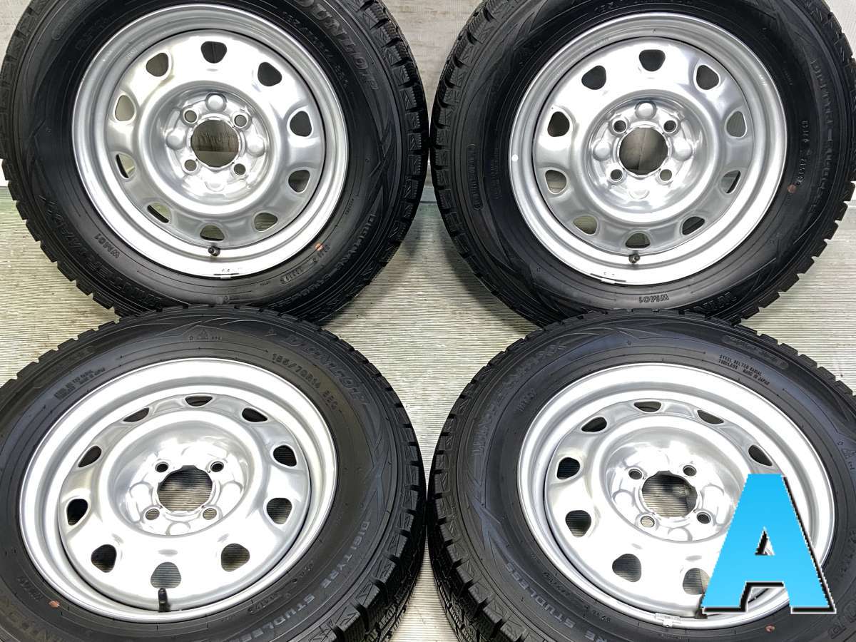 185/70R14 ダンロップ ウィンターマックス WM01 　 TOPY M47A 14x5.0 100-4穴 中古タイヤ スタッドレスタイヤ ホイールセット 4本セット