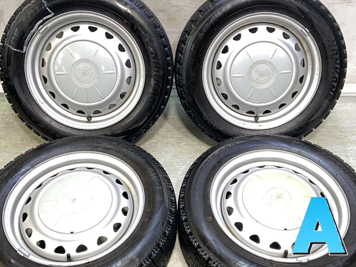 185/65R15 ナンカン ICE ACTIVA AW-1 　 キャロウィン YE 15x6.0 45 100/114.3-4穴 中古タイヤ スタッドレスタイヤ ホイールセット 4本セット