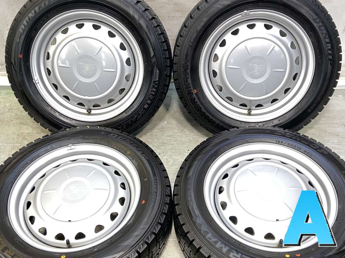 185/65R15 ダンロップ ウィンターマックス WM02 　 キャロウィン AP 15x6.0 45 100/114.3-5穴 中古タイヤ スタッドレスタイヤ ホイールセット 4本セット