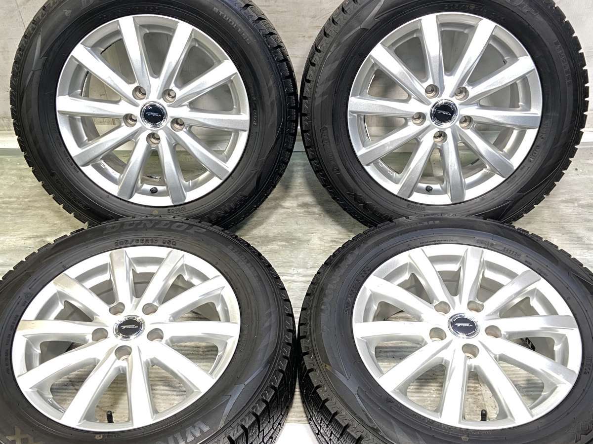 Rakuten - 205/65R16 ダンロップ ウィンターマックス WM02 　 TOPRUN 16x6.5 46 114.3-5穴 中古タイヤ スタッドレスタイヤ ホイールセット 4本セット