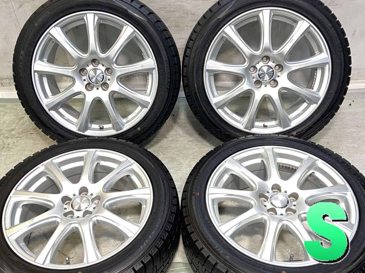 205/50R17 ダンロップ ウィンターマックス WM02 　 DUFACT 17x7.0 48 100-5穴 中古タイヤ スタッドレスタイヤ ホイールセット 4本セット