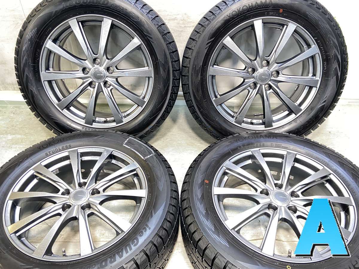 235/60R18 ヨコハマ アイスガード G075 　 GRASS 18x7.0 43 114.3-5穴 中古タイヤ スタッドレスタイヤ ホイールセット 4本セット