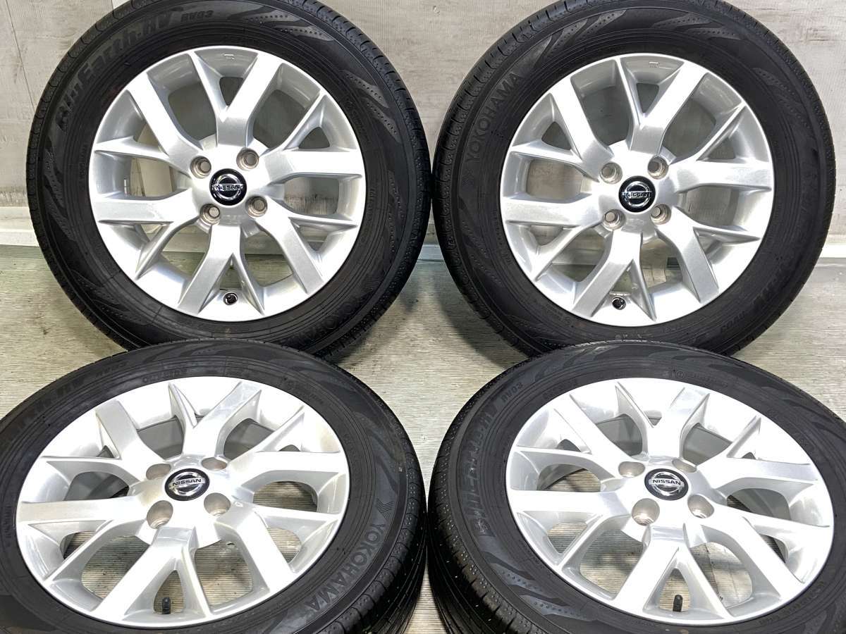185/65R15 ヨコハマ ブルーアース-RV RV03 日産純正 15x5.5 40 100-4穴 中古タイヤ サマータイヤ ホイールセット 4本セット
