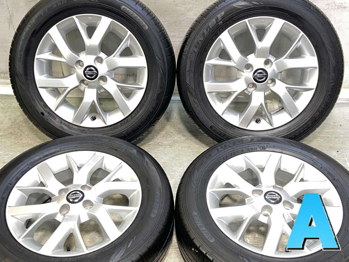 185/65R15 ダンロップ エナセーブ EC300+ 日産純正 15x5.5 40 100-4穴 中古タイヤ サマータイヤ ホイールセット 4本セット