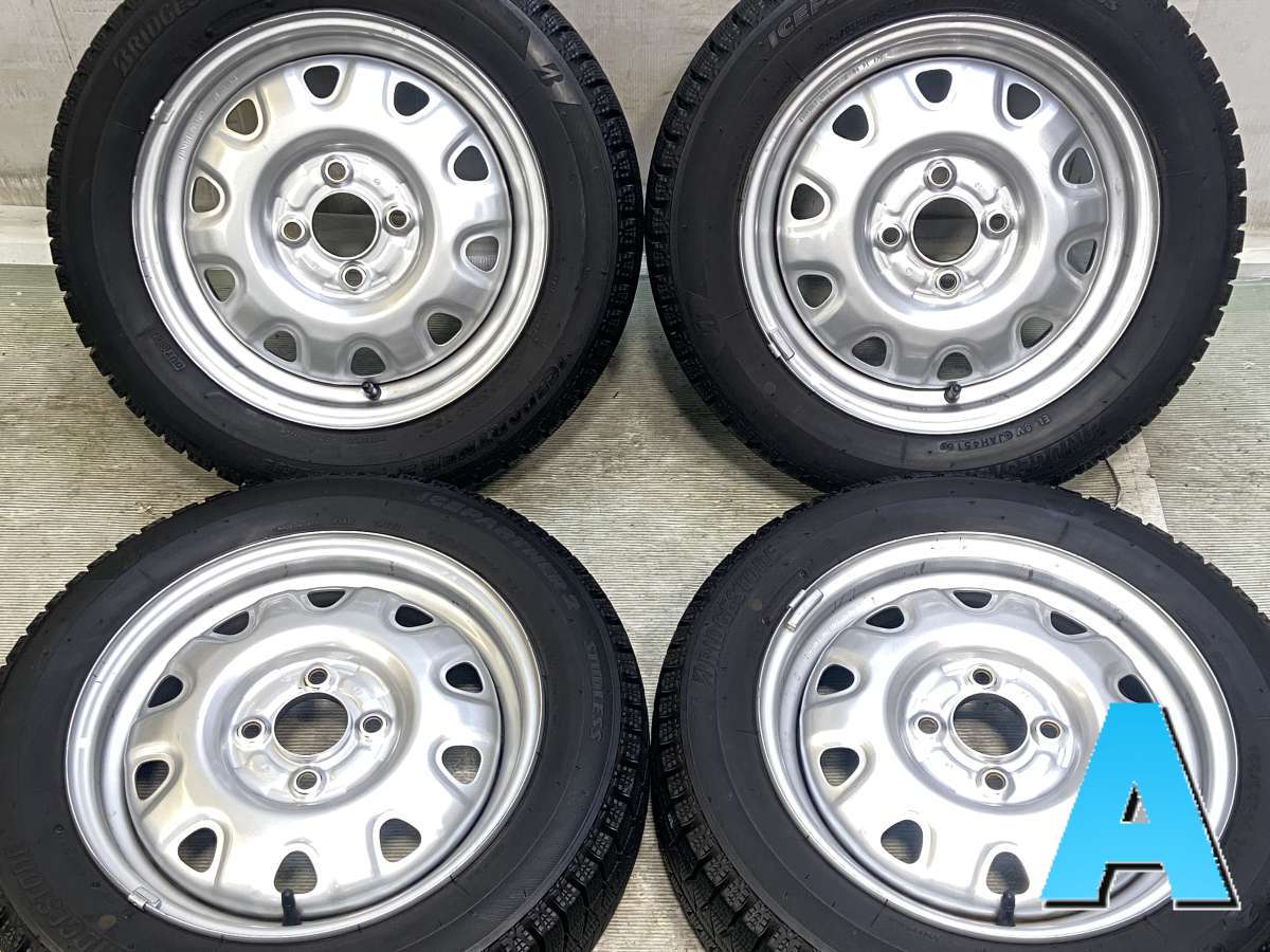 155/65R14 ブリヂストン アイスパートナー2 　 TOPY M73 14x4.5 45 100-4穴 中古タイヤ スタッドレスタイヤ ホイールセット 4本セット