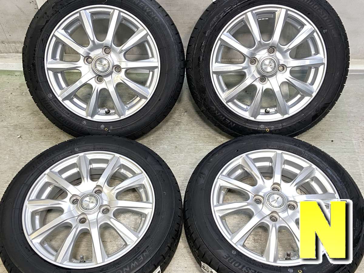 155/65R14 ブリヂストン NEWNO 　 JOKER 14x4.5 45 100-4穴 中古タイヤ サマータイヤ ホイールセット 4本セット