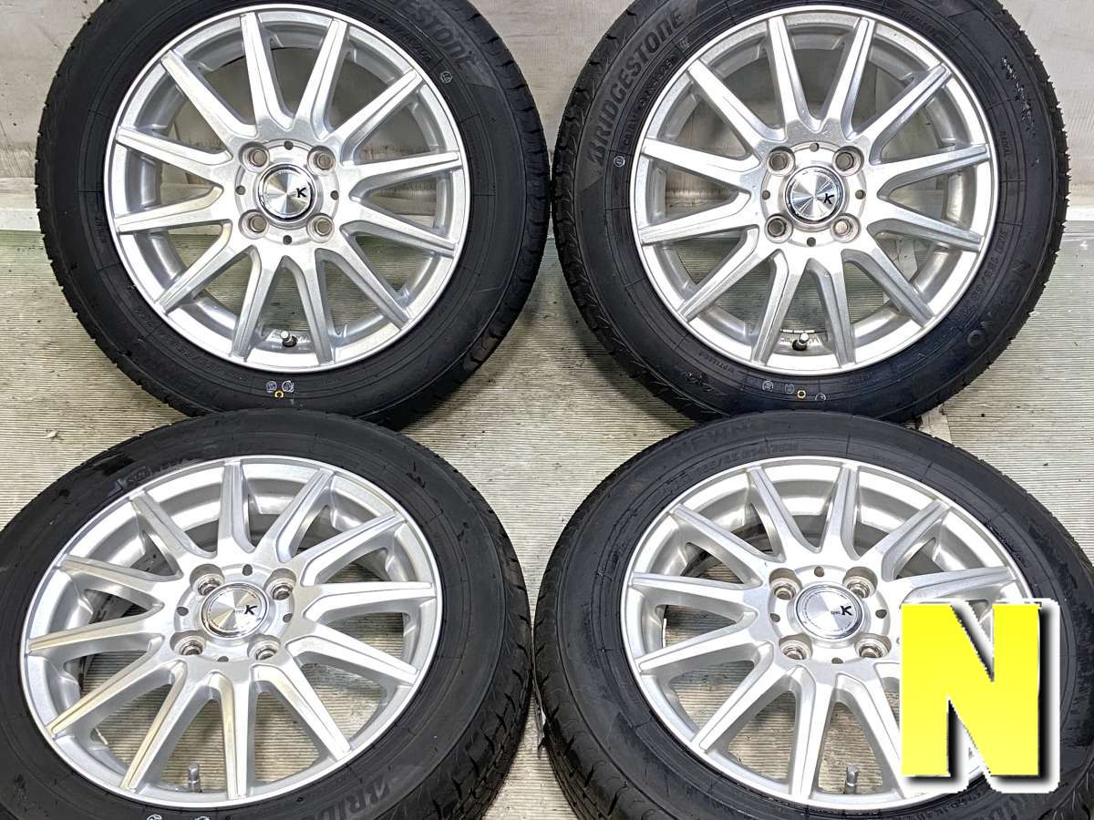 155/65R14 ブリヂストン NEWNO 　 specK 14x4.5 45 100-4穴 中古タイヤ サマータイヤ ホイールセット 4本セット