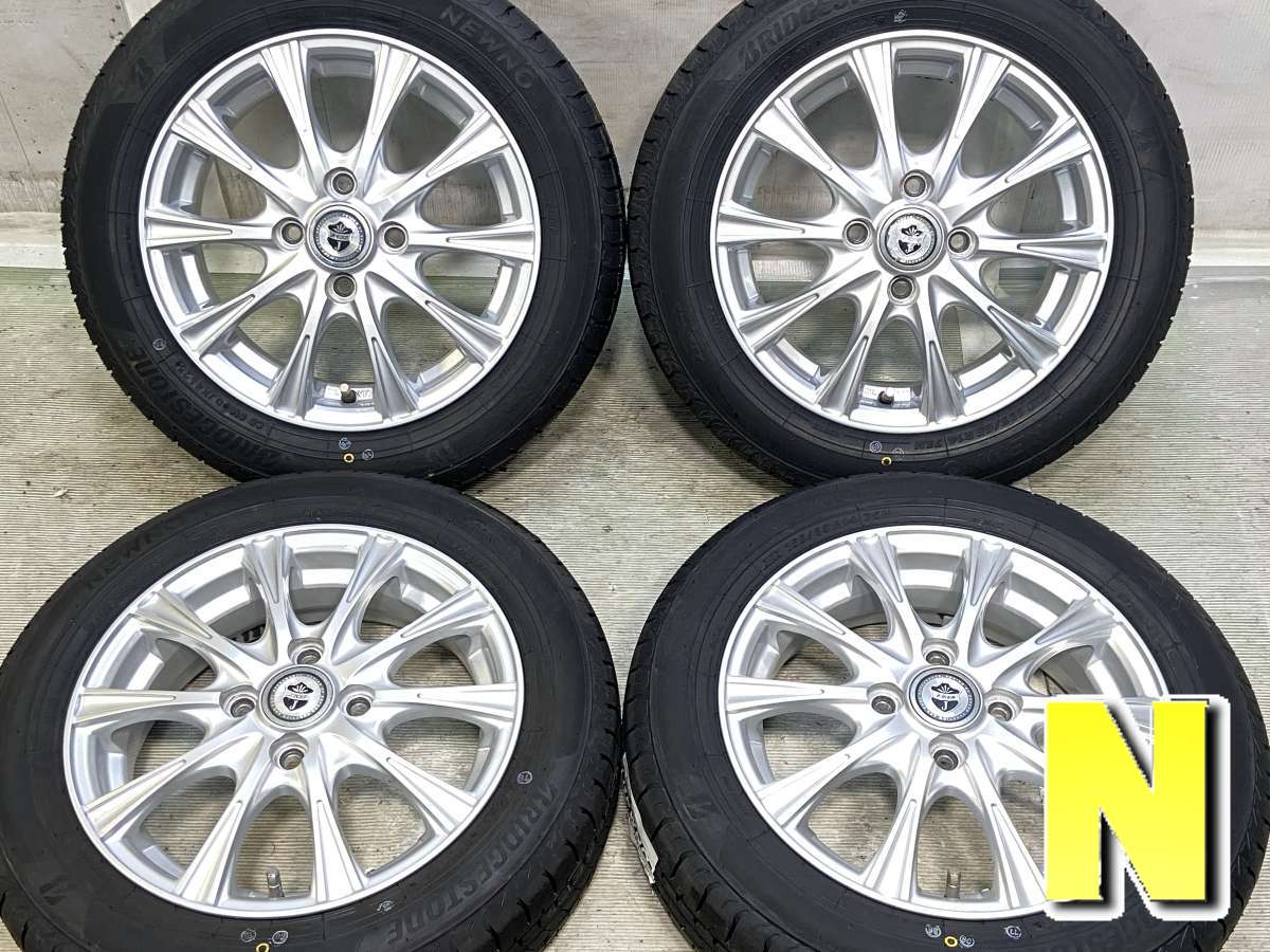 155/65R14 ブリヂストン NEWNO 　 JOKER 14x4.5 45 100-4穴 中古タイヤ サマータイヤ ホイールセット 4本セット
