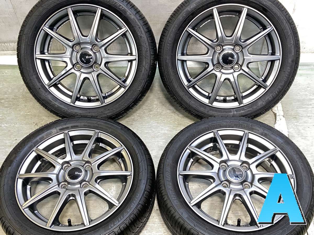 165/55R14 　 DURATURN MOZZO 4S 　 VEMOTION 14x4.5 45 100-4穴 中古タイヤ サマータイヤ ホイールセット 4本セット