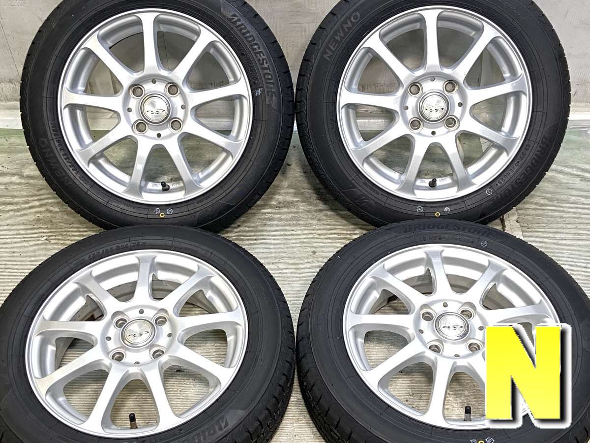 155/65R14 ブリヂストン NEWNO 　 CLX T-3 14x4.5 45 100-4穴 中古タイヤ サマータイヤ ホイールセット 4本セット