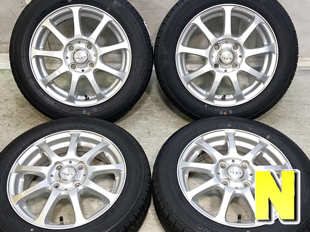 155/65R14 ブリヂストン NEWNO 　 CLX T-3 14x4.5 45 100-4穴 中古タイヤ サマータイヤ ホイールセット 4本セット