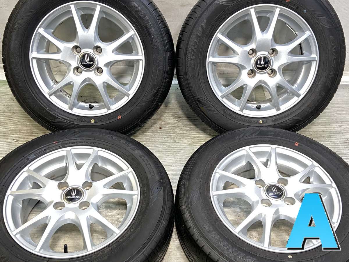 175/70R14 ダンロップ エナセーブ EC300+ 　 CLAW X-1 14x5.5 42 100-4穴 中古タイヤ サマータイヤ ホイールセット 4本セット