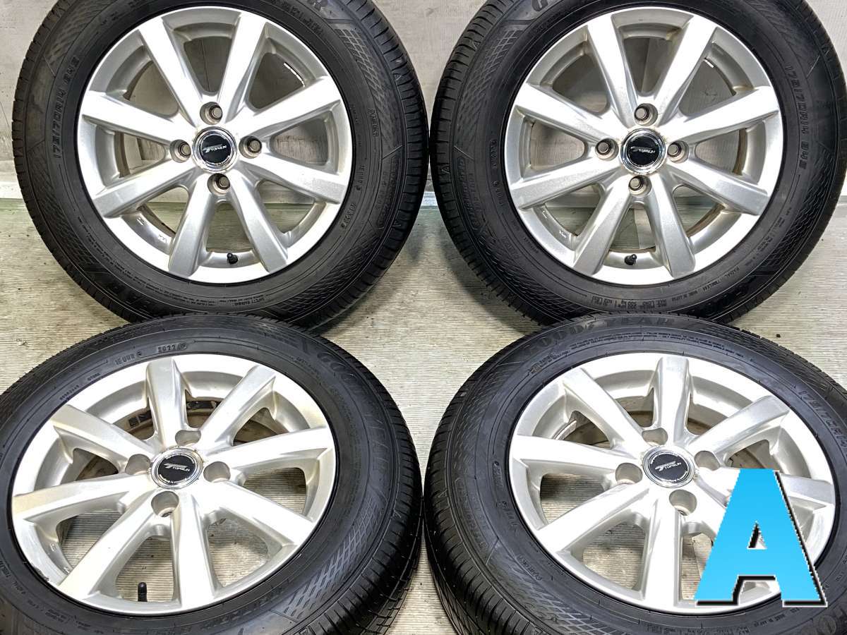 175/70R14 グッドイヤー エフェシェント グリップ ECO EG02 　 TOPRUN 14x5.5 38 100-4穴 中古タイヤ サマータイヤ ホイールセット 4本セット