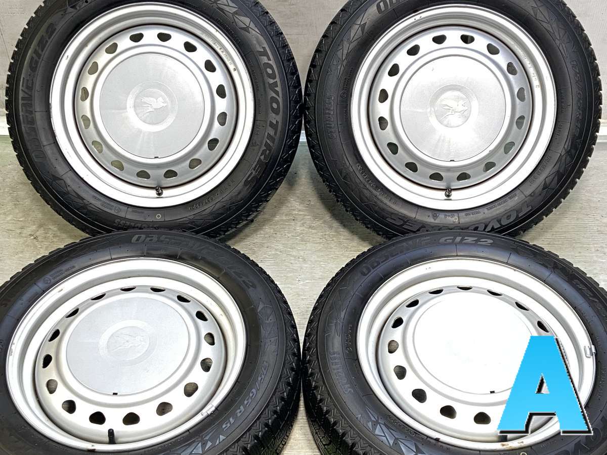 175/65R15 トーヨータイヤ オブザーブ GIZ2 　 キャロウィン　R6 15x5.5 40 100/114.3-4穴 中古タイヤ スタッドレスタイヤ ホイールセット 4本セット
