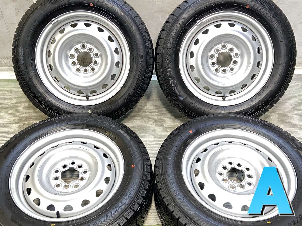 195/65R15 グッドイヤー アイスナビ 7 　 キャロウィン AP 15x6.0 45 100/114.3-5穴 中古タイヤ スタッドレスタイヤ ホイールセット 4本セット
