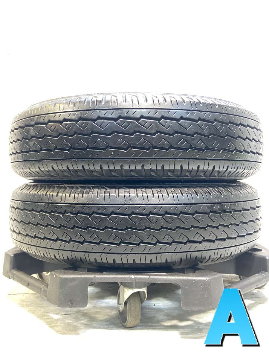 Rakuten - 165/80R14 97/95N LT ブリヂストン V600 中古タイヤ サマータイヤ 2本セット