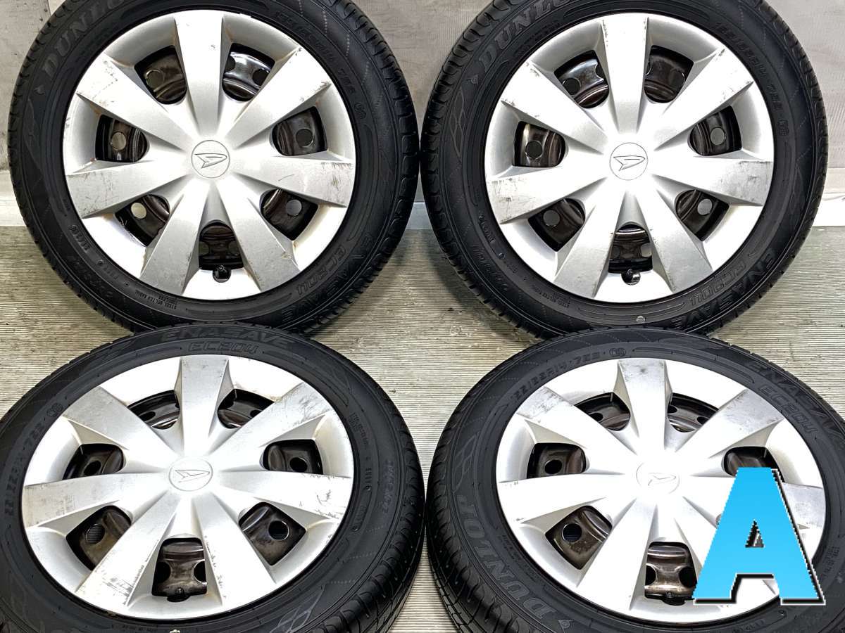 155/65R14 ダンロップ エナセーブ EC204 ダイハツ純正 14x4.5 100-4穴 中古タイヤ サマータイヤ ホイールセット 4本セット
