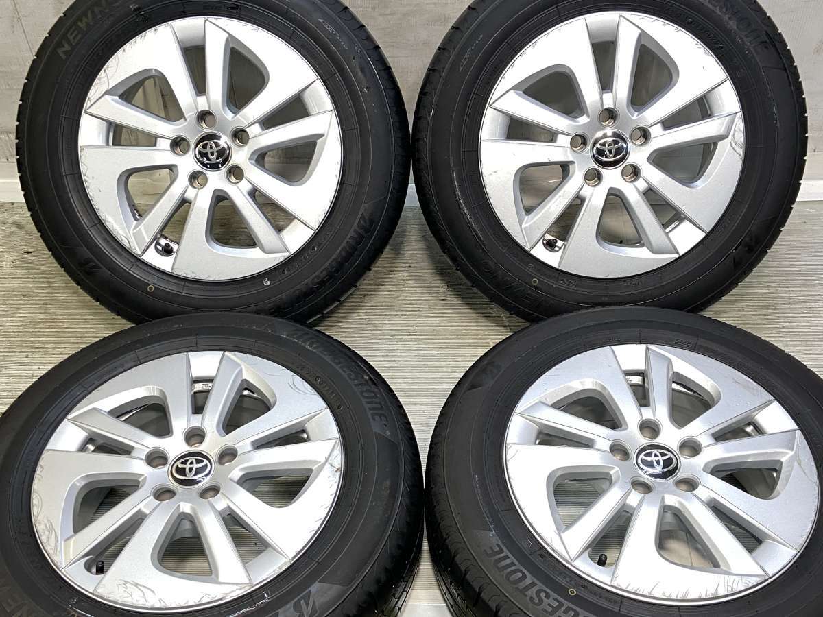 195/65R15 ブリヂストン NEWNO トヨタ純正 15x6.5 40 100-5穴 中古タイヤ サマータイヤ ホイールセット 4本セット