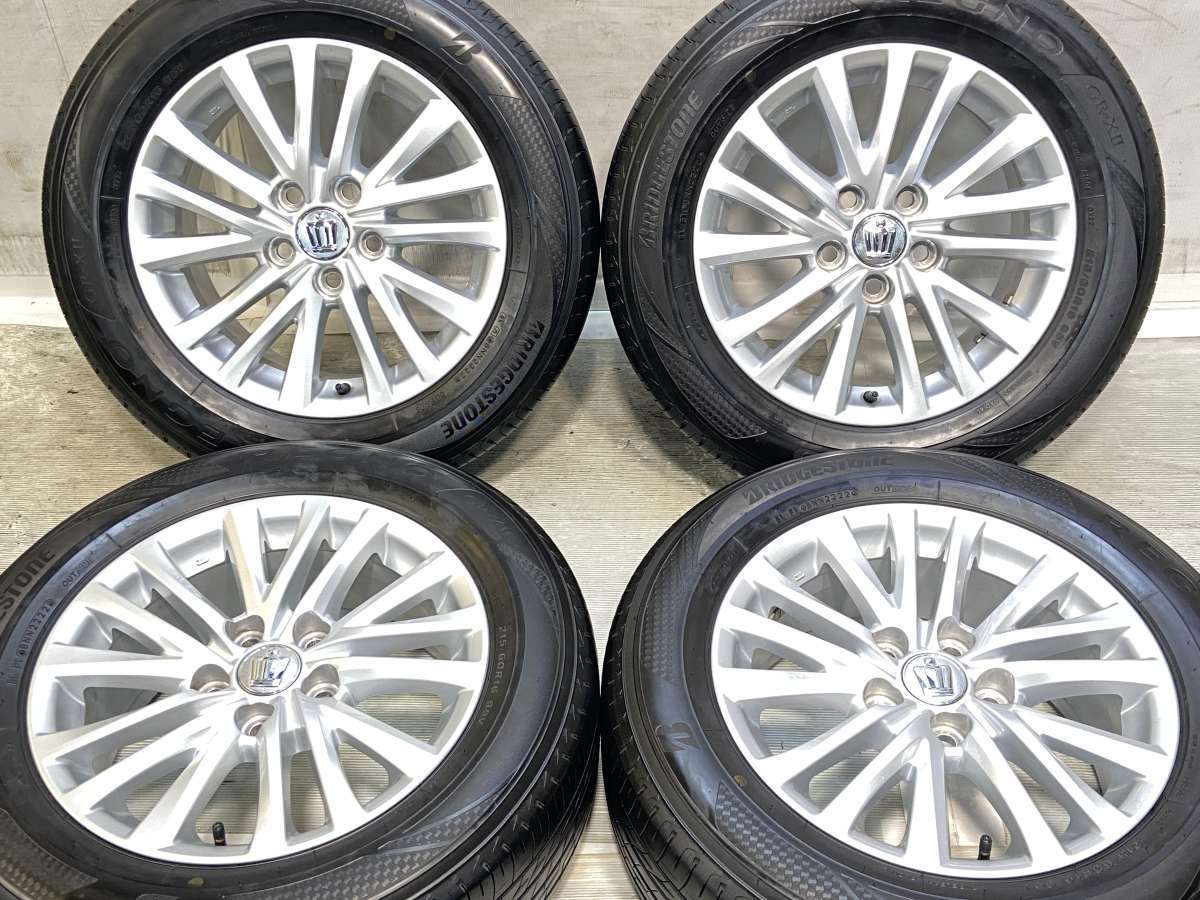 215/60R16 ブリヂストン レグノ GR-X2 トヨタ純正 16x7.0 40 114.3-5穴 中古タイヤ サマータイヤ ホイールセット 4本セット