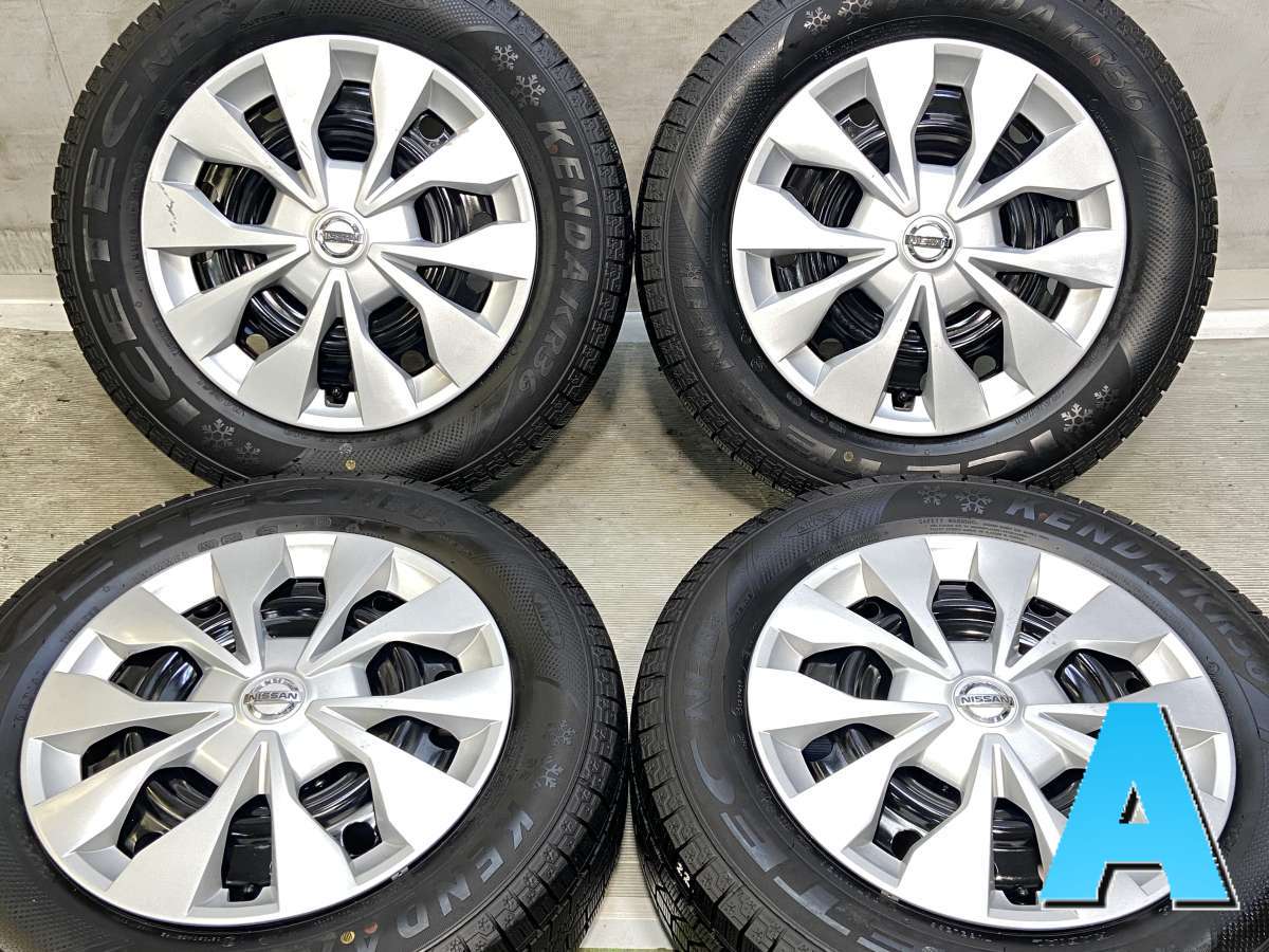 195/65R15 ケンダ ICETEC NEO KR36 日産純正 15x5.5 114.3-5穴 中古タイヤ スタッドレスタイヤ ホイールセット 4本セット