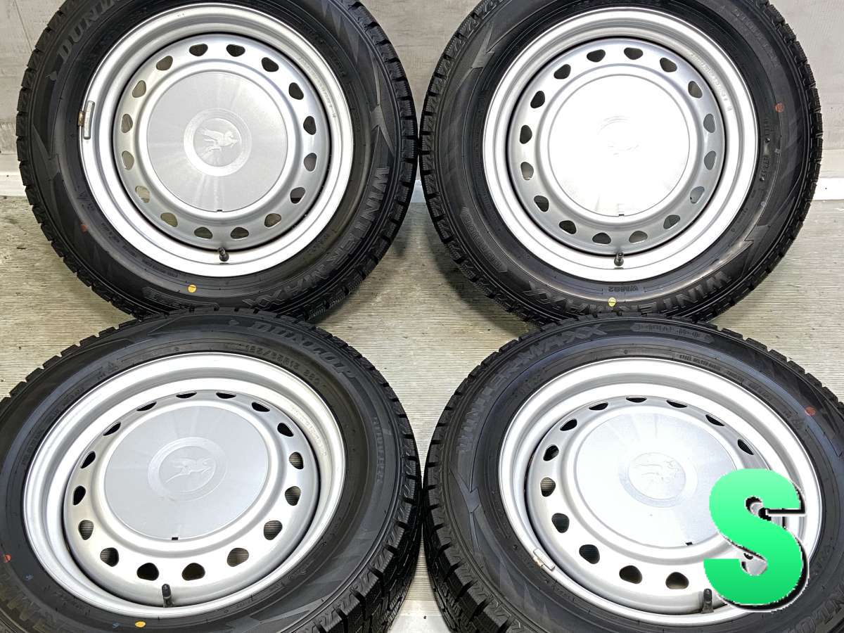 185/65R15 ダンロップ ウィンターマックス WM02 　 キャロウィン R6 15x5.5 40 100/114.3-4穴 中古タイヤ スタッドレスタイヤ ホイールセット 4本セット
