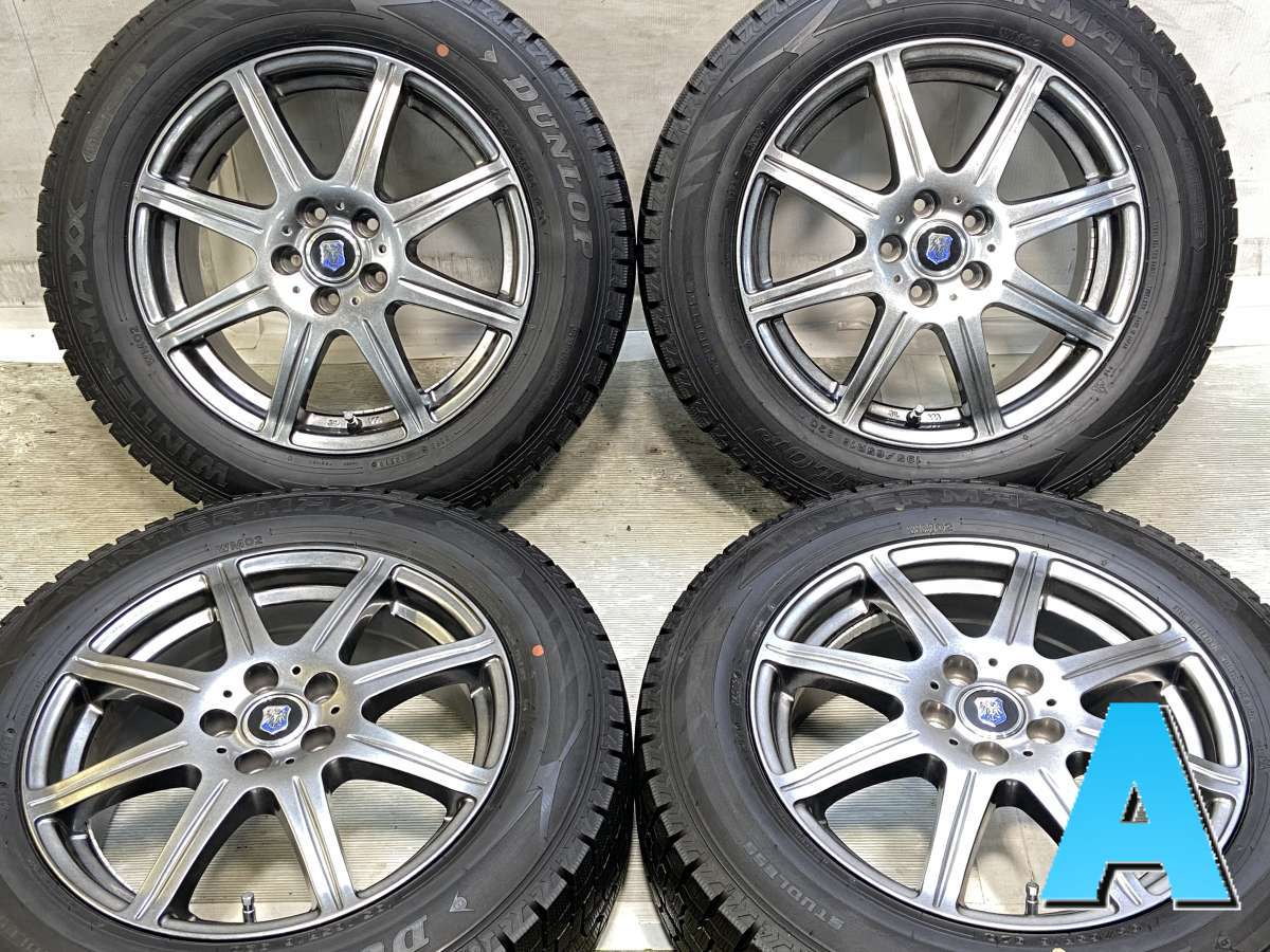 Rakuten - 195/65R16 ダンロップ ウィンターマックス WM02 　 ラファール 16x6.5 48 100-5穴 中古タイヤ スタッドレスタイヤ ホイールセット 4本セット