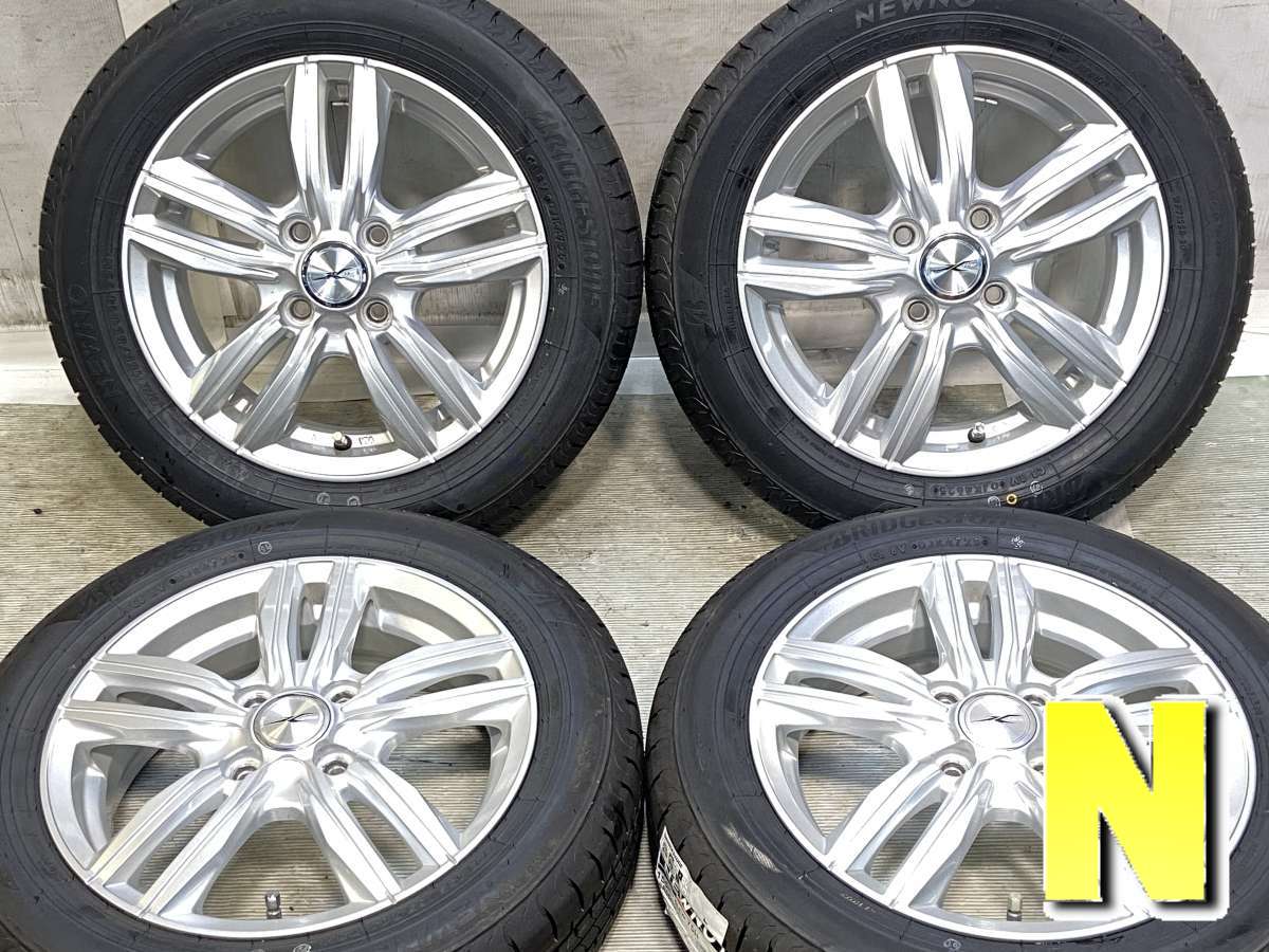 155/65R14 ブリヂストン NEWNO 　 JOKER 14x4.5 45 100-4穴 中古タイヤ サマータイヤ ホイールセット 4本セット