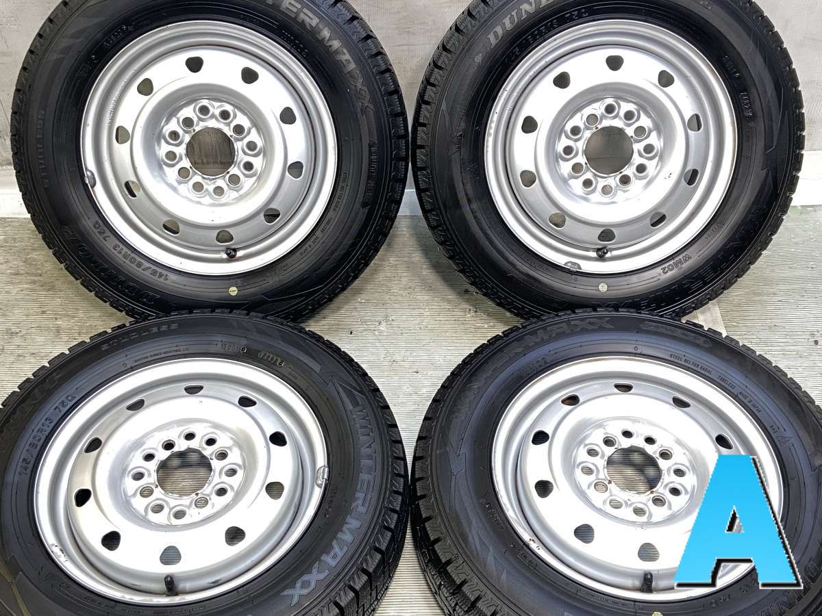 145/80R13 ダンロップ ウィンターマックス WM02 　 TOPY V2C 13x4.0 45 100/110/114.3-4穴 中古タイヤ スタッドレスタイヤ ホイールセット 4本セット