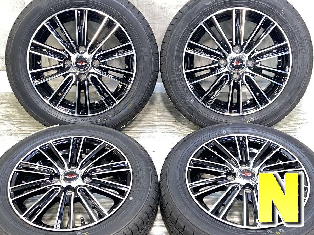 155/65R14 ブリヂストン NEWNO 　 TEAD 14x4.5 45 100-4穴 中古タイヤ サマータイヤ ホイールセット 4本セット