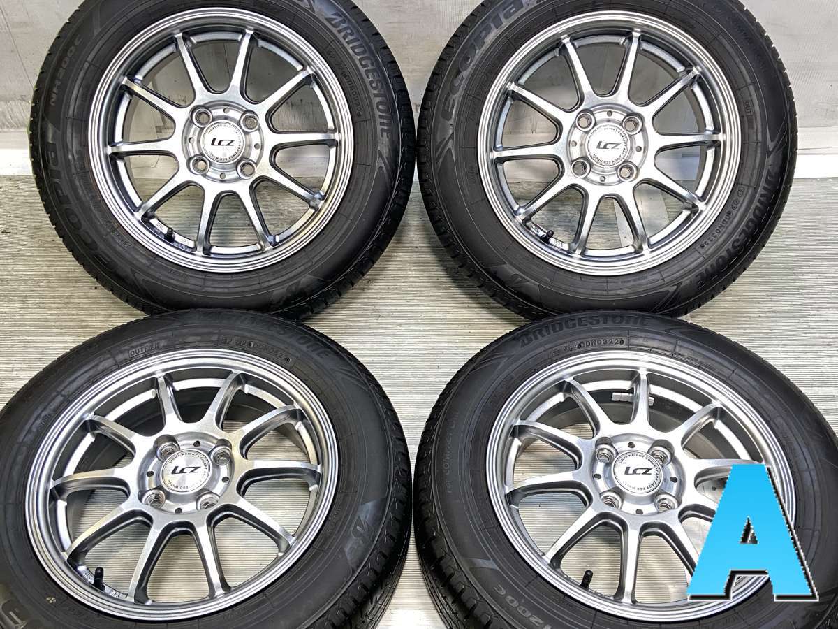 175/65R14 ブリヂストン エコピア NH200C 　 LCZ 14x5.5 45 100-4穴 中古タイヤ サマータイヤ ホイールセット 4本セット