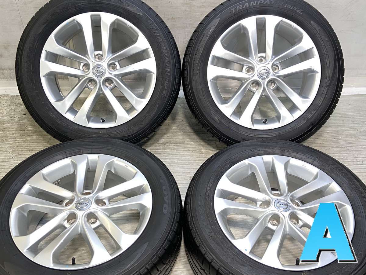 215/60R17 トーヨータイヤ トランパス mpZ 日産純正 17x7.0 47 114.3-5穴 中古タイヤ サマータイヤ ホイールセット 4本セット