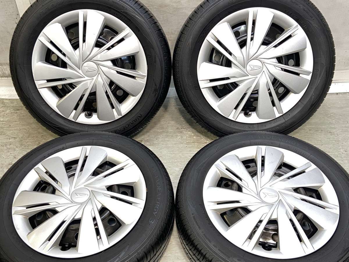 155/65R14 トーヨータイヤ ナノエナジー3 ダイハツ純正 14x4.5 100-4穴 中古タイヤ サマータイヤ ホイールセット 4本セット