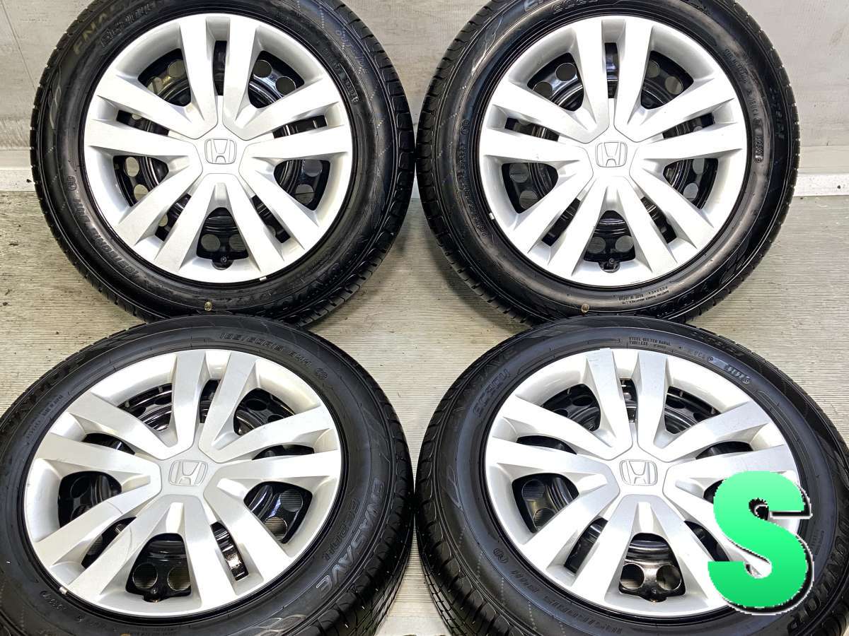 Rakuten - 185/60R15 ダンロップ エナセーブ EC204 ホンダ純正 T5B 15x6.0 100-4穴 中古タイヤ サマータイヤ ホイールセット 4本セット