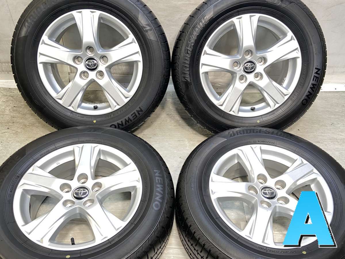 215/65R16 ブリヂストン NEWNO トヨタ純正 16x6.5 33 114.3-5穴 中古タイヤ サマータイヤ ホイールセット 4本セット