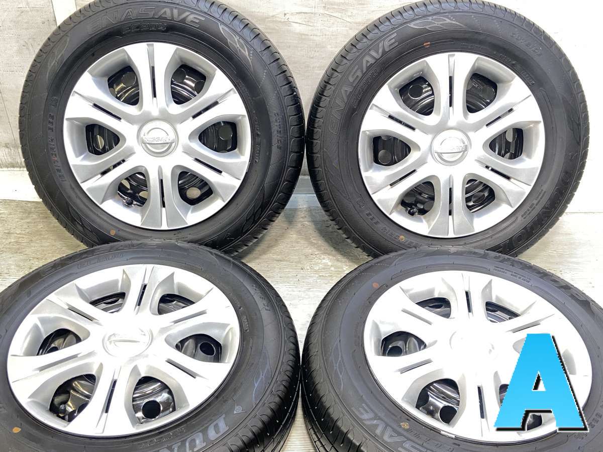 185/70R14 ダンロップ エナセーブ EC204 日産純正 14x5.5 100-4穴 中古タイヤ サマータイヤ ホイールセット 4本セット