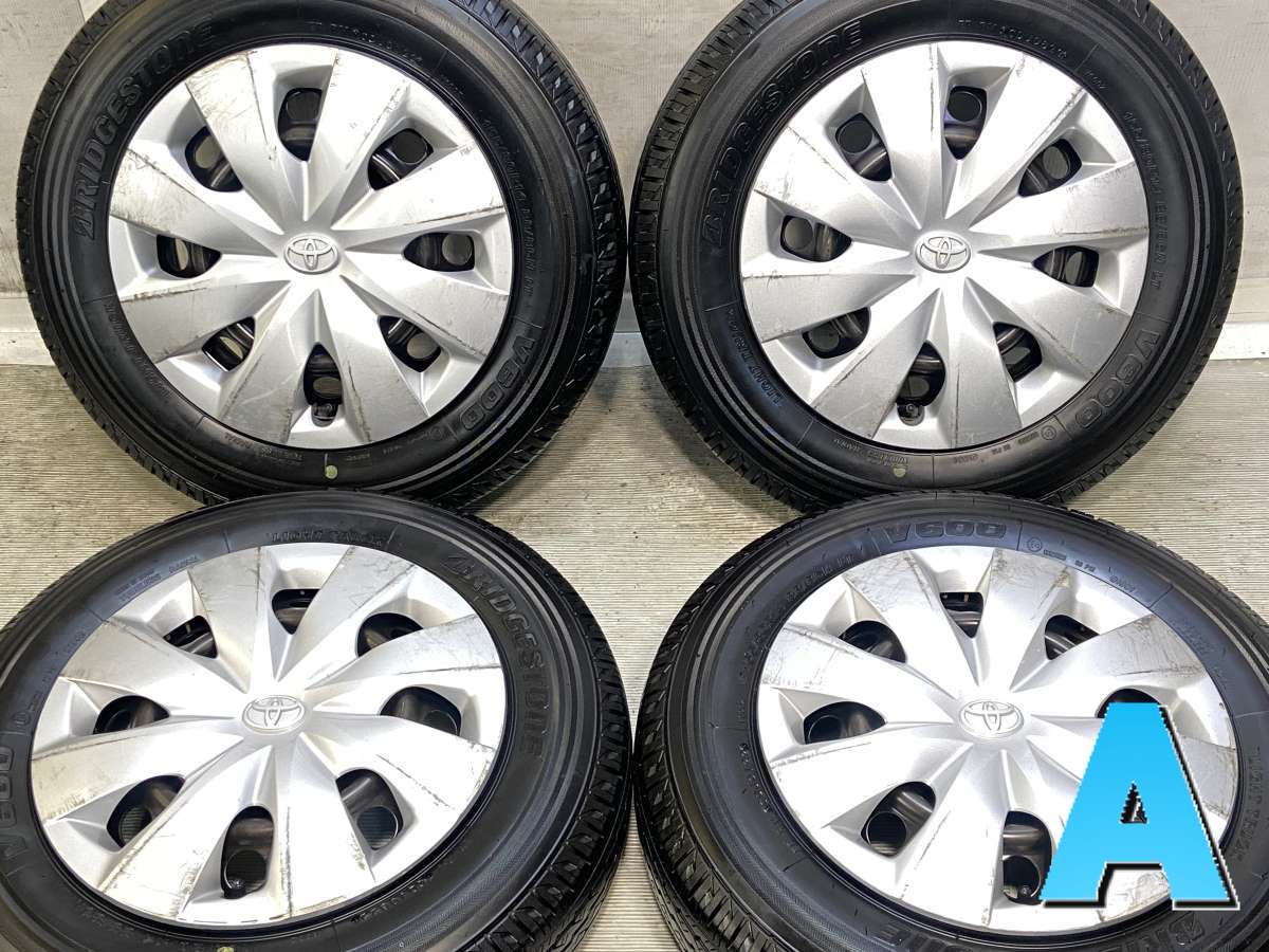 Rakuten - 155/80R14 88/86N LT ブリヂストン V600 トヨタ純正 AL 14x5.0 100-4穴 中古タイヤ サマータイヤ ホイールセット 4本セット