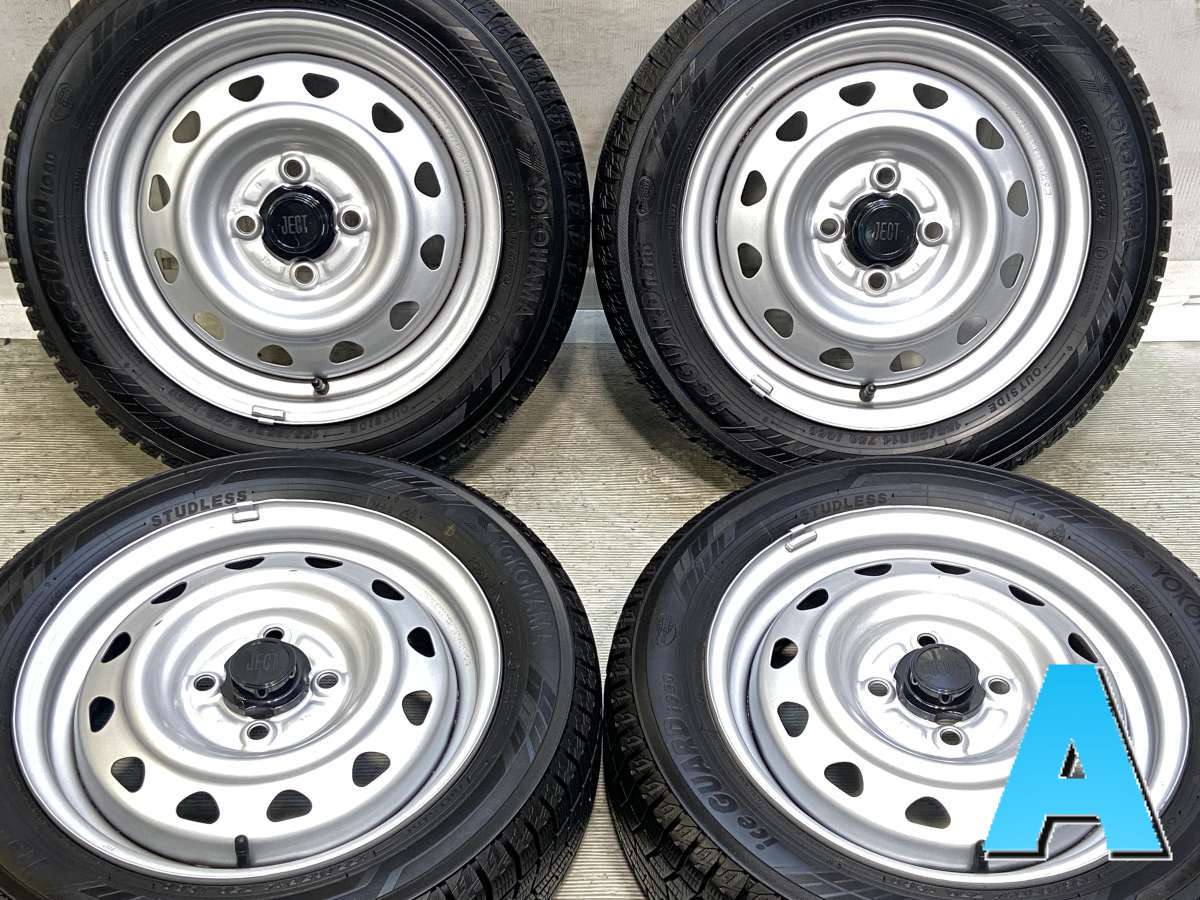 155/65R14 ヨコハマ アイスガード iG60 　 JECT 14x4.5 100-4穴 中古タイヤ スタッドレスタイヤ ホイールセット 4本セット