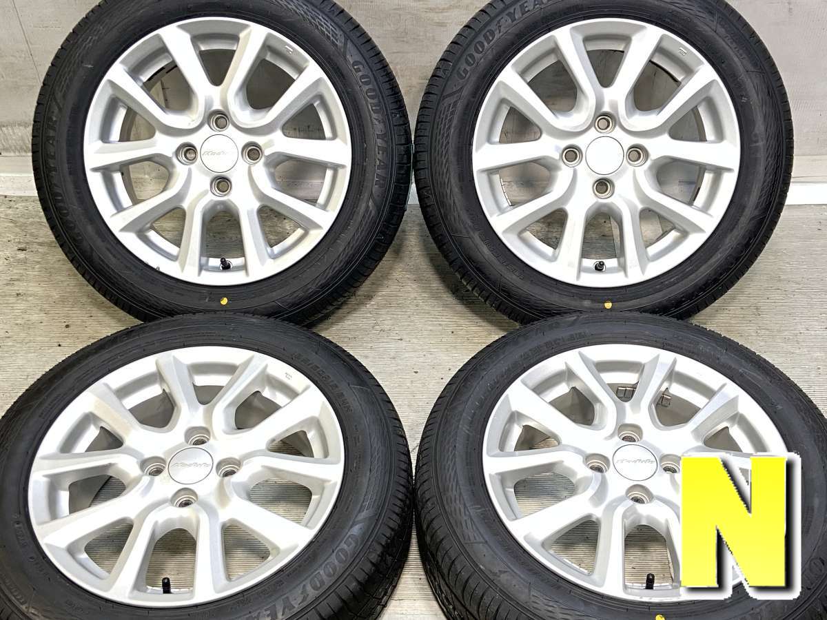 Rakuten - 185/60R15 グッドイヤー エフィシェントグリップ エコ EG02 　 MODURO 15x6.0 50 100-4穴 中古タイヤ サマータイヤ ホイールセット 4本セット
