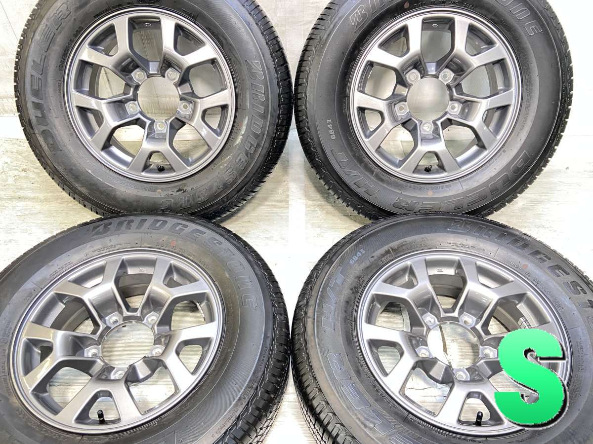 195/80R15 ブリヂストン デューラー H/T 684-2 スズキ純正 15x5.5 5 139.7-5穴 中古タイヤ サマータイヤ ホイールセット 4本セット