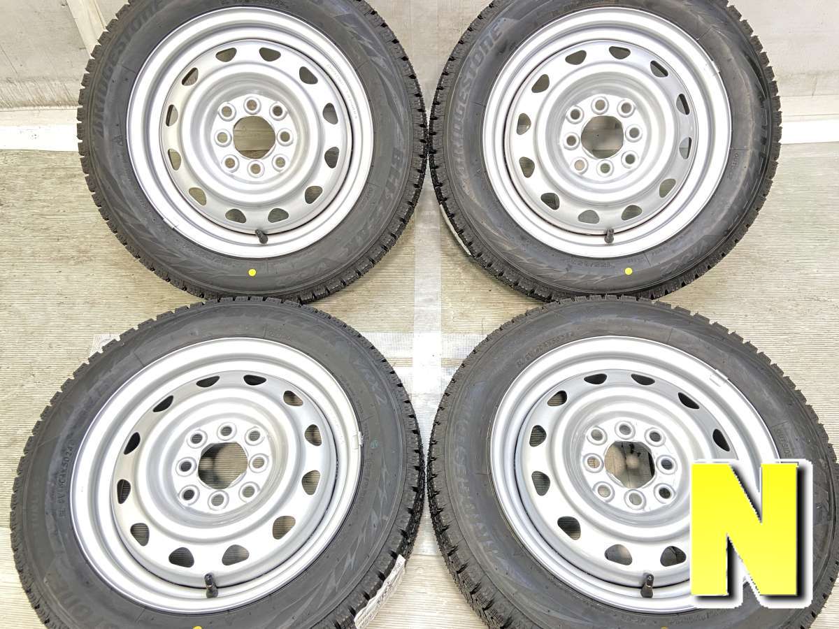 Rakuten - 155/65R14 ブリヂストン ブリザック VRX2 　 キャロウィン MN 14x4.5 45 100/114.3-4穴 中古タイヤ スタッドレスタイヤ ホイールセット 4本セット
