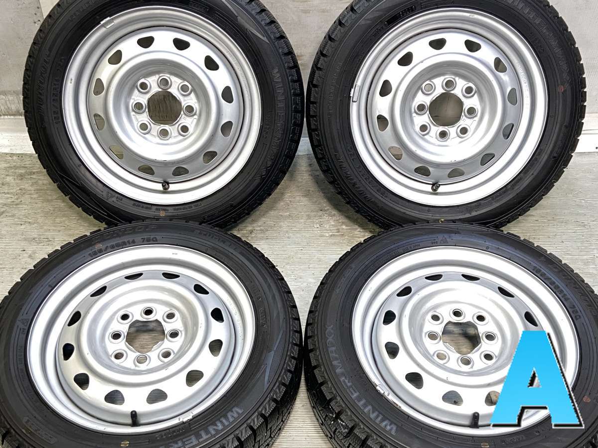 155/65R14 ダンロップ ウィンターマックス WM02 　 MN 14x4.5 45 100/114.3-4穴 中古タイヤ スタッドレスタイヤ ホイールセット 4本セット