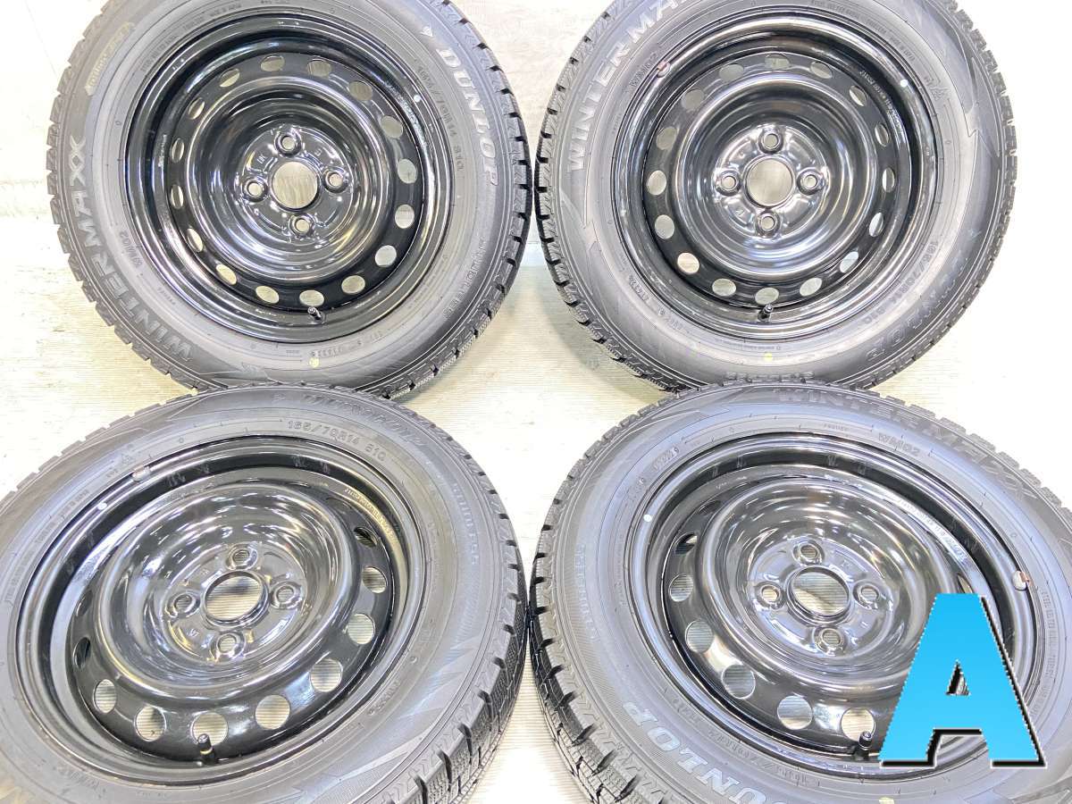 樂天商城 - 165/70R14 ダンロップ ウィンターマックス WM02 トヨタ純正 14x5.0 100-4穴 中古タイヤ スタッドレスタイヤ ホイールセット 4本セット