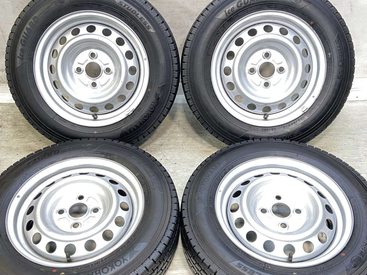 樂天商城 - 155/80R14 88/86LT ヨコハマ アイスガード iG91 トヨタ純正 L10 14x5.0 100-4穴 中古タイヤ スタッドレスタイヤ ホイールセット 4本セット